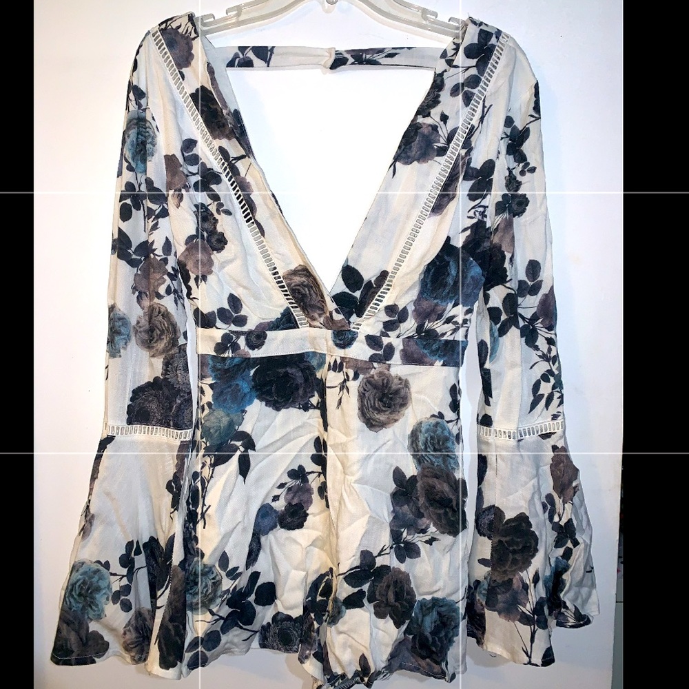 white floral jumpsuit